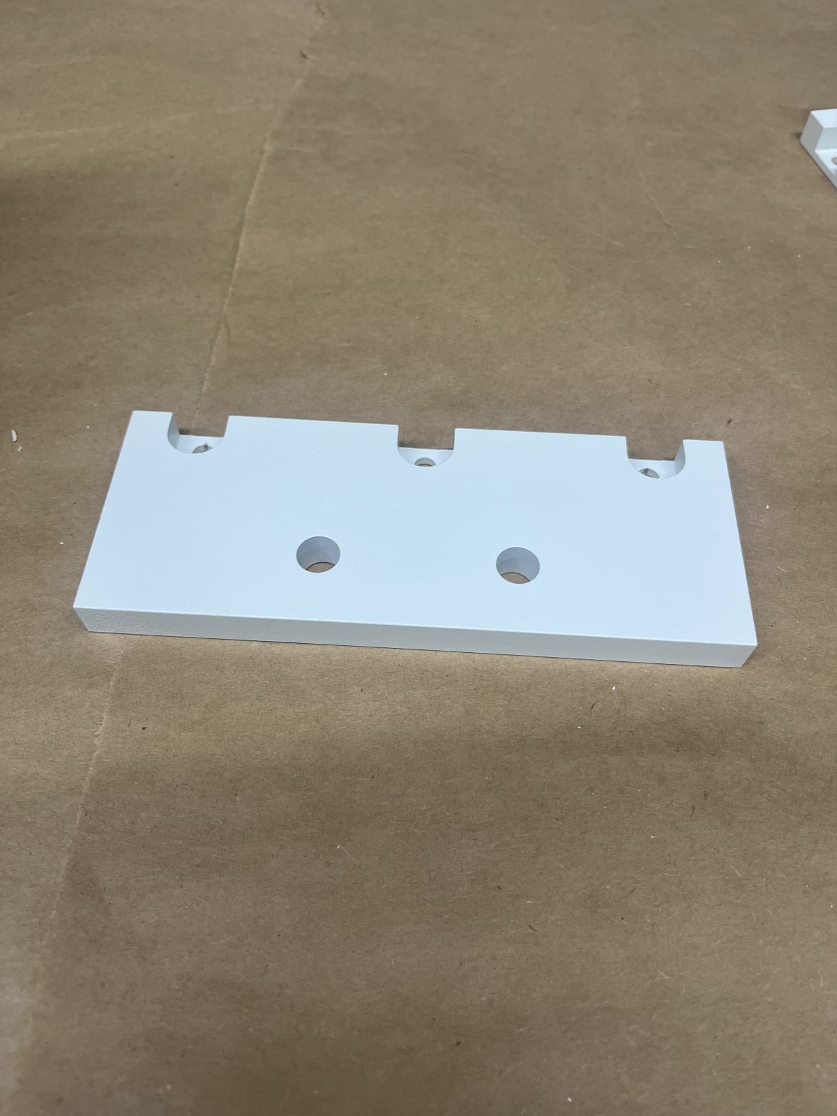 White Powder Coated Machined Part